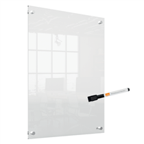 Mini Pizarra Blanca Acrílica Transparente Nobo De 600X450 Mm Montada En La Pared Transparente