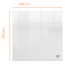Mini Pizarra Blanca Acrílica Transparente Nobo De Escritorio O De Pared 300X300 Mm Transparente