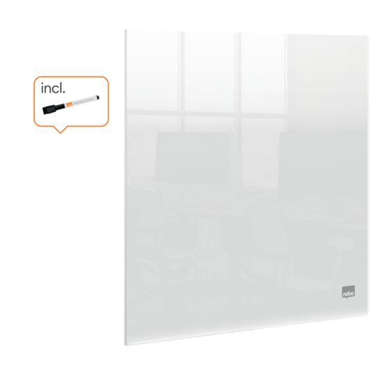 Mini Pizarra Blanca Acrílica Transparente Nobo De Escritorio O De Pared 300X300 Mm Transparente