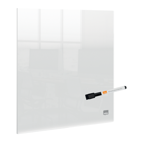 Mini Pizarra Blanca Acrílica Transparente Nobo De Escritorio O De Pared 300X300 Mm Transparente
