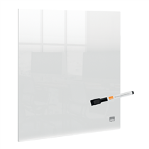 Mini Pizarra Blanca Acrílica Transparente Nobo De Escritorio O De Pared 300X300 Mm Transparente
