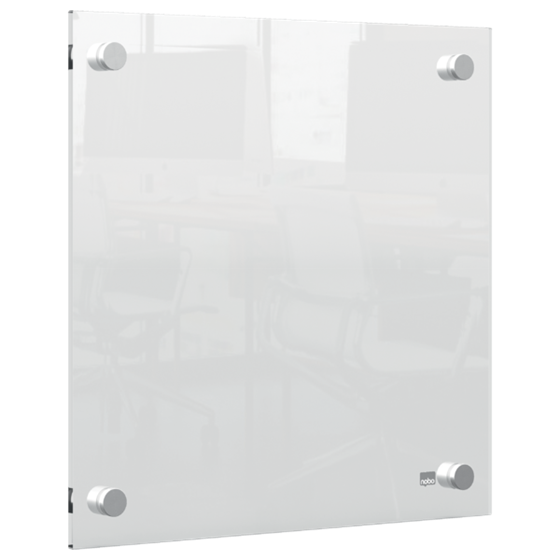 Mini Pizarra Blanca Acrílica Transparente Nobo De Pared 300X300 Mm Transparente