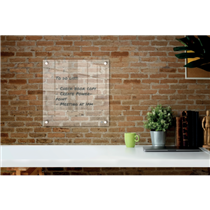 Mini Pizarra Blanca Acrílica Transparente Nobo De Pared 300X300 Mm Transparente
