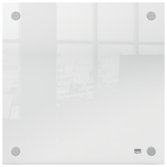 Mini Pizarra Blanca Acrílica Transparente Nobo De Pared 300X300 Mm Transparente
