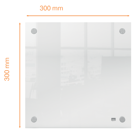 Mini Pizarra Blanca Acrílica Transparente Nobo De Pared 300X300 Mm Transparente