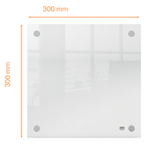 Mini Pizarra Blanca Acrílica Transparente Nobo De Pared 300X300 Mm Transparente