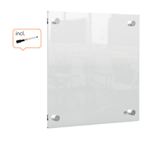 Mini Pizarra Blanca Acrílica Transparente Nobo De Pared 300X300 Mm Transparente