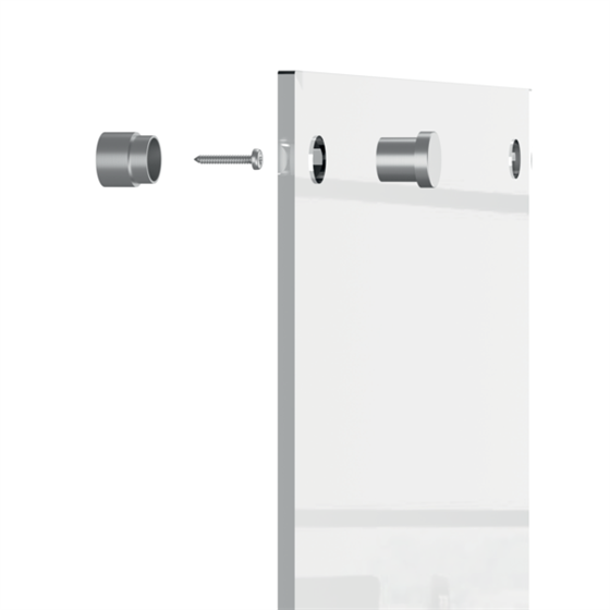 Mini Pizarra Blanca Acrílica Transparente Nobo De Pared 300X300 Mm Transparente