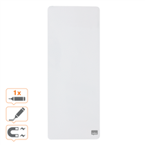 Mini Pizarra Blanca Magnética Alargada Nobo 140X360Mm Blanco