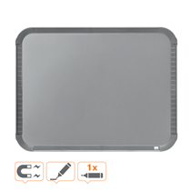 Mini Pizarra Magnética Nobo Con Marco Plateado Slim 220X280 Mm Plata