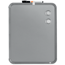 Mini Pizarra Magnética Nobo Con Marco Plateado Slim 360X280 Mm Plata