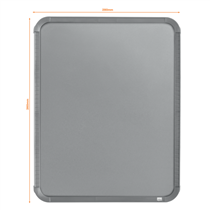 Mini Pizarra Magnética Nobo Con Marco Plateado Slim 360X280 Mm Plata