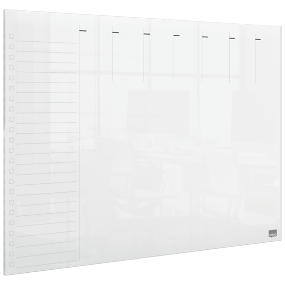 Mini Planificador De Pizarra Acrílica Transparente Nobo Semanal A3 De Sobremesa O Montado En Pared Transparente