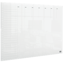 Mini Planificador De Pizarra Acrílica Transparente Nobo Semanal A3 De Sobremesa O Montado En Pared Transparente