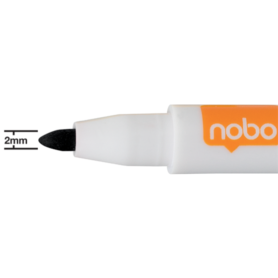 Mini Rotulador Para Pizarra Blanca Nobo Con Tapa De Borrador Magnética, Paquete De 6 Colores Surtidos. Surtidos