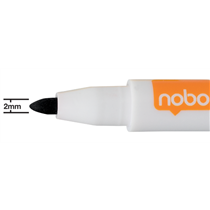 Mini Rotulador Para Pizarra Blanca Nobo Con Tapa De Borrador Magnética, Paquete De 6 Colores Surtidos. Surtidos