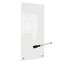 Panel De Pizarra Blanca De Cristal Pequeño Nobo 300X600 Mm Blanco