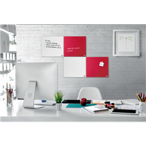 Pizarra Blanca De Cristal Magnético Pequeña Nobo 300X300 Mm Blanco Brillante