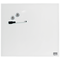 Pizarra Blanca De Cristal Magnético Pequeña Nobo 300X300 Mm Blanco Brillante