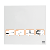 Pizarra Blanca De Cristal Magnético Pequeña Nobo 300X300 Mm Blanco Brillante