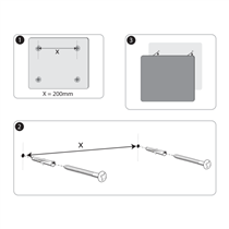 Pizarra Blanca De Cristal Magnético Pequeña Nobo 300X300 Mm Blanco Brillante