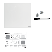 Pizarra Blanca De Cristal Magnético Pequeña Nobo 300X300 Mm Blanco Brillante