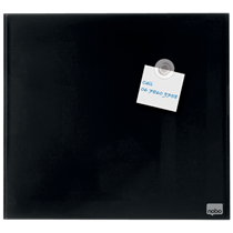 Pizarra Blanca De Cristal Magnético Pequeña Nobo 300X300 Mm Negro