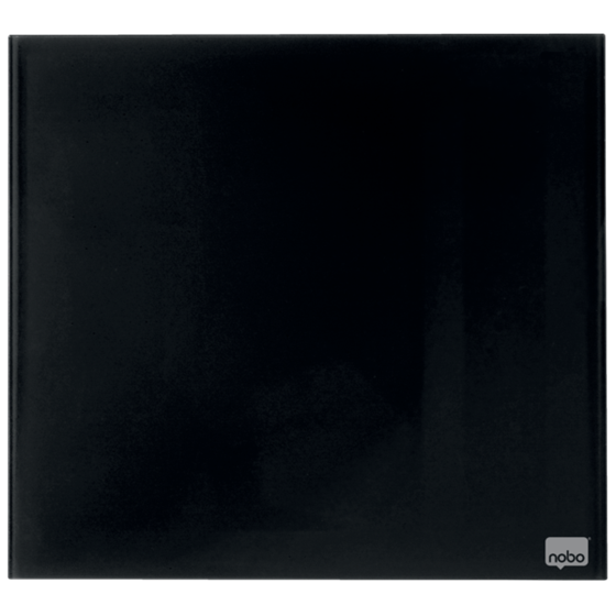 Pizarra Blanca De Cristal Magnético Pequeña Nobo 450X450 Mm Negro