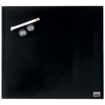Pizarra Blanca De Cristal Magnético Pequeña Nobo 450X450 Mm Negro