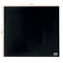 Pizarra Blanca De Cristal Magnético Pequeña Nobo 450X450 Mm Negro
