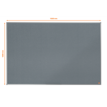 Pizarra Blanca De Melamina Nobo Essence 1500X1200Mm Gris