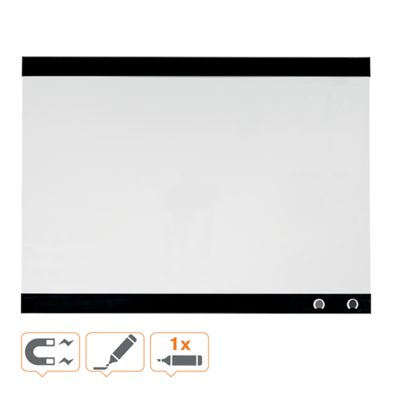 Pizarra Blanca Magnética Pequeña Con Clip Para Notas Nobo 430X580 Mm Blanco