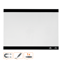 Pizarra Blanca Magnética Pequeña Con Clip Para Notas Nobo 430X580 Mm Blanco