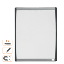 Pizarra Blanca Magnética Pequeña Con Marco Arqueado Nobo 280X335 Mm Transparente