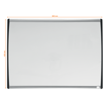Pizarra Blanca Magnética Pequeña Con Marco Arqueado Nobo 585X430 Mm Gris