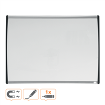 Pizarra Blanca Magnética Pequeña Con Marco Arqueado Nobo 585X430 Mm Gris