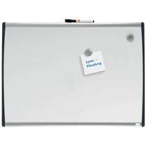 Pizarra Blanca Magnética Pequeña Con Marco Arqueado Nobo 585X430 Mm Gris
