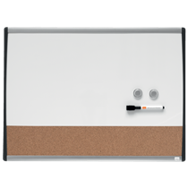 Pizarra Blanca Magnética Pequeña Con Tablero De Anuncios De Corcho Nobo 585X430Mm Blanco