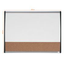 Pizarra Blanca Magnética Pequeña Con Tablero De Anuncios De Corcho Nobo 585X430Mm Blanco