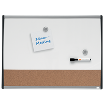 Pizarra Blanca Magnética Pequeña Con Tablero De Anuncios De Corcho Nobo 585X430Mm Blanco