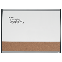 Pizarra Blanca Magnética Pequeña Con Tablero De Anuncios De Corcho Nobo 585X430Mm Blanco