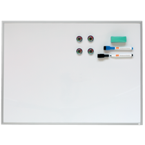 Pizarra Blanca Magnética Pequeña Nobo Con Marco De Aluminio De 585X430 Mm Blanco