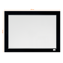 Pizarra Blanca Magnética Pequeña Nobo Con Marco Negro 585X430 Mm Negro