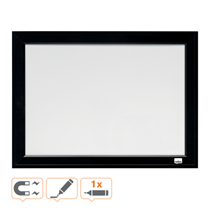 Pizarra Blanca Magnética Pequeña Nobo Con Marco Negro 585X430 Mm Negro