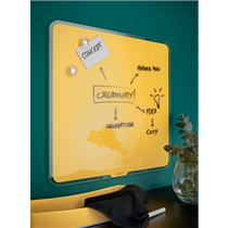 Pizarra De Cristal Magnético Leitz Cosy 450X450 Mm Amarillo Cálido