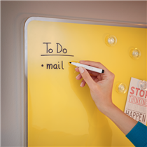 Pizarra De Cristal Magnético Leitz Cosy 450X450 Mm Amarillo Cálido