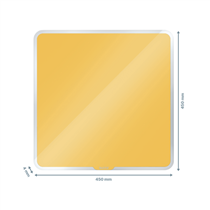 Pizarra De Cristal Magnético Leitz Cosy 450X450 Mm Amarillo Cálido