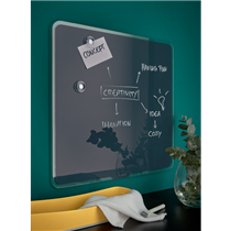 Pizarra De Cristal Magnético Leitz Cosy 450X450 Mm Gris Terciopelo