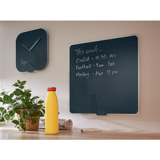 Pizarra De Cristal Magnético Leitz Cosy 450X450 Mm Gris Terciopelo