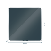 Pizarra De Cristal Magnético Leitz Cosy 450X450 Mm Gris Terciopelo